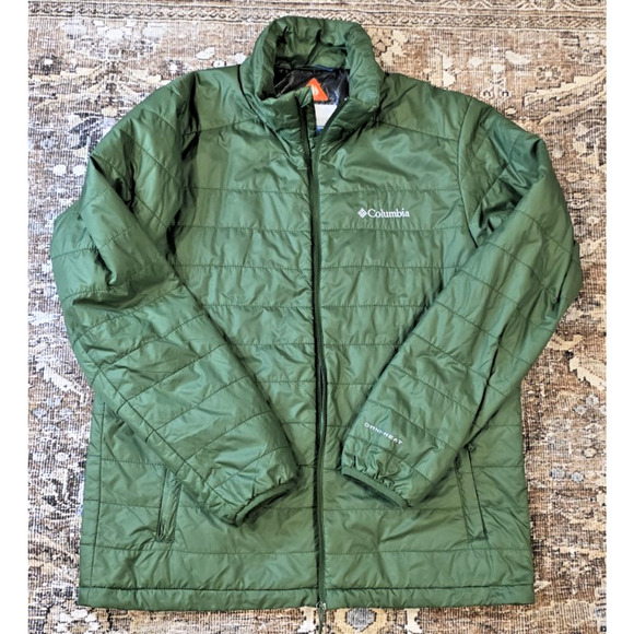 Columbia Omni-Heat Green Puffer Jacket Women’s Medium Winter Ski Coat Warm - Picture 7 of 8
